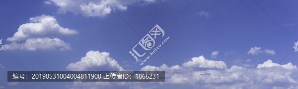 天空中的白云全景圖