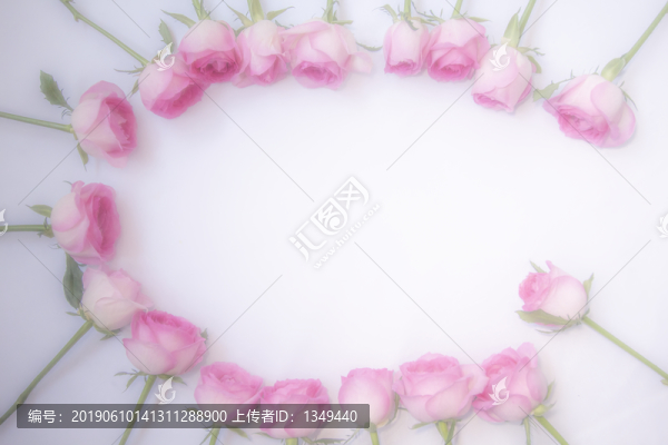 朦朧玫瑰花邊
