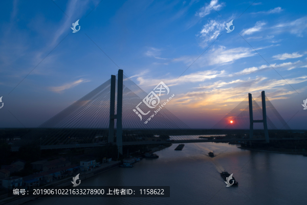 江蘇省淮安市五河口運河大橋風光