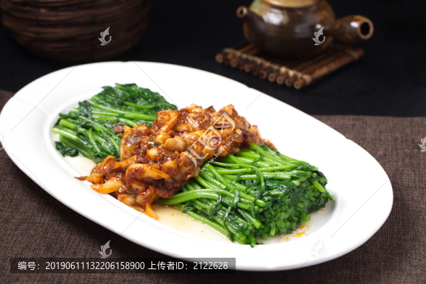 蜆醬扒茼蒿