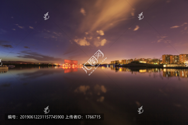 中國山西太原晉陽湖夜色風光