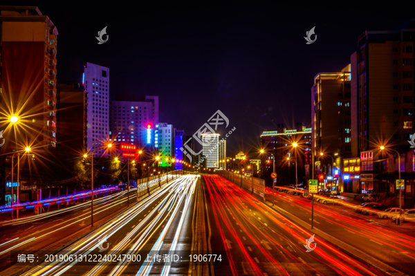長春市亞泰大街高架橋夜景