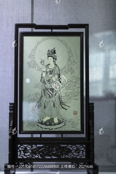竹編畫(huà)臺(tái)屏