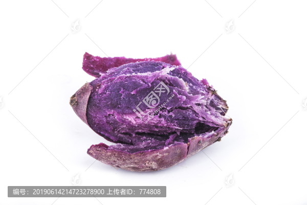 蒸熟的紫薯