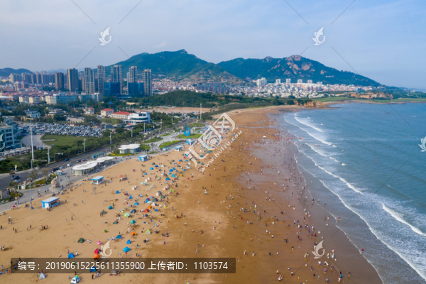 航拍青島石老人度假區(qū)