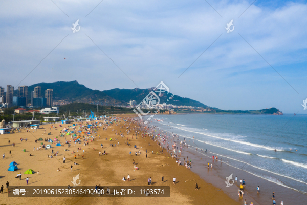 航拍青島石老人度假區(qū)
