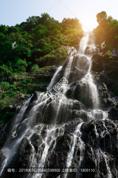 瀑布流水