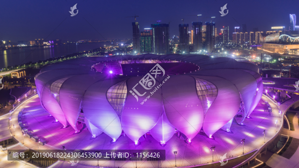 杭州奧體中心夜景