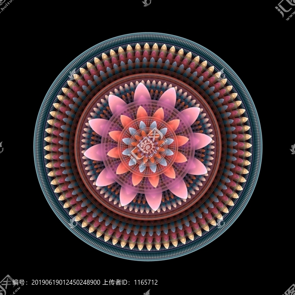 彩色花