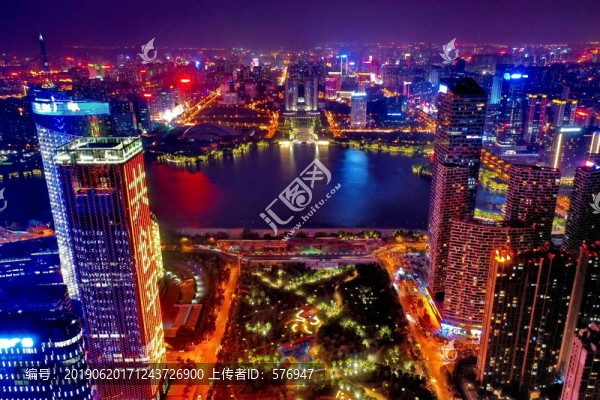 合肥天鵝湖夜景