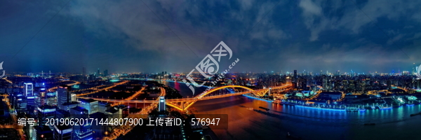 上海盧浦大橋夜景