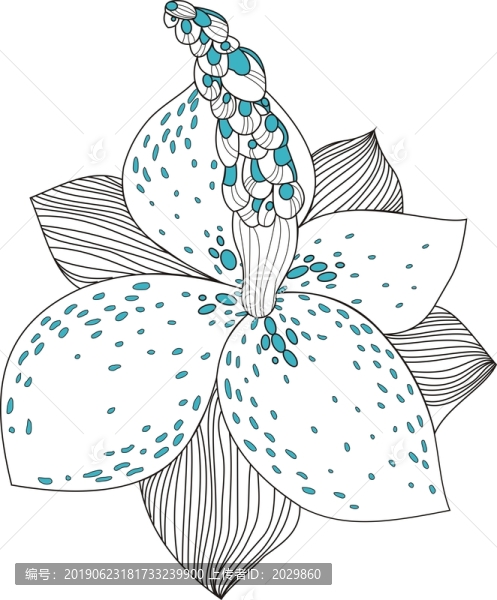 植物花卉鯉魚圖案