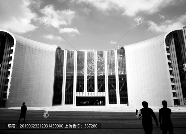 上海虹橋國家會展中心黑白照片