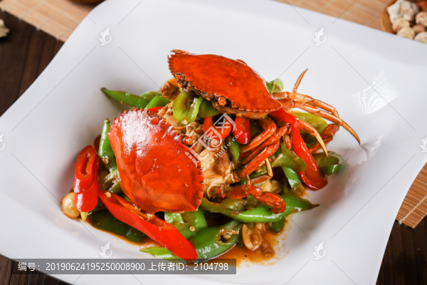 青椒炒蟹