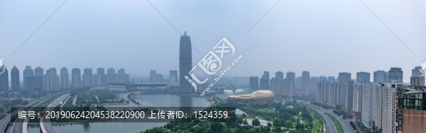 鄭州新區(qū)如意湖CBD全景圖