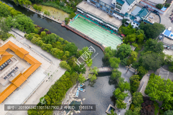 航拍濟南護城河