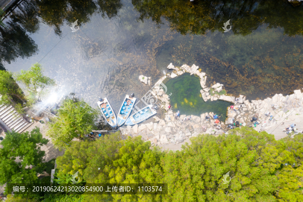 航拍濟南護城河
