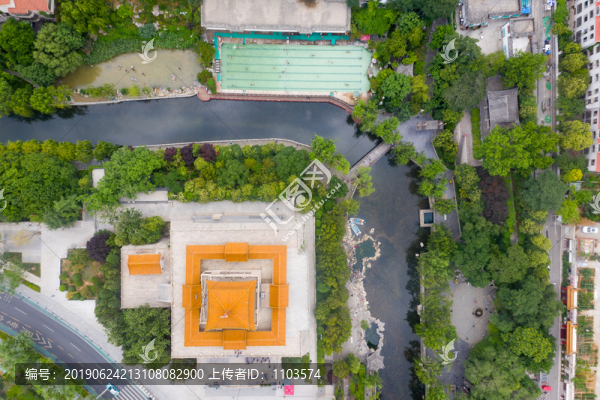 航拍濟(jì)南護(hù)城河