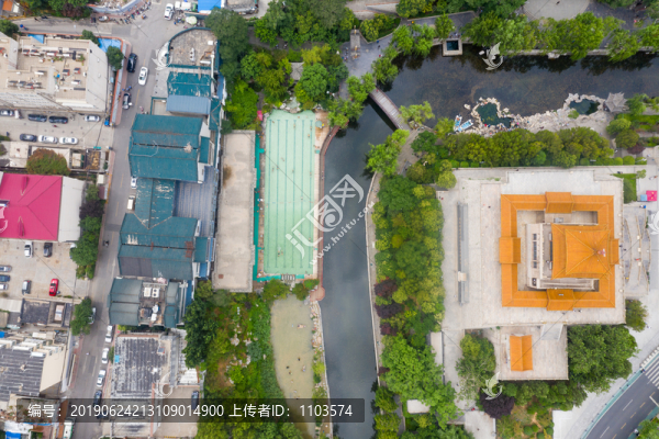 航拍濟(jì)南護(hù)城河