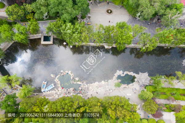 航拍濟南護城河