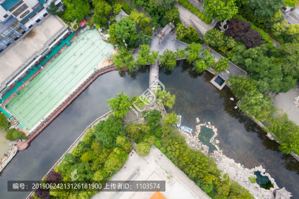 航拍濟南護城河