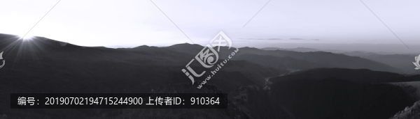 日出水墨畫