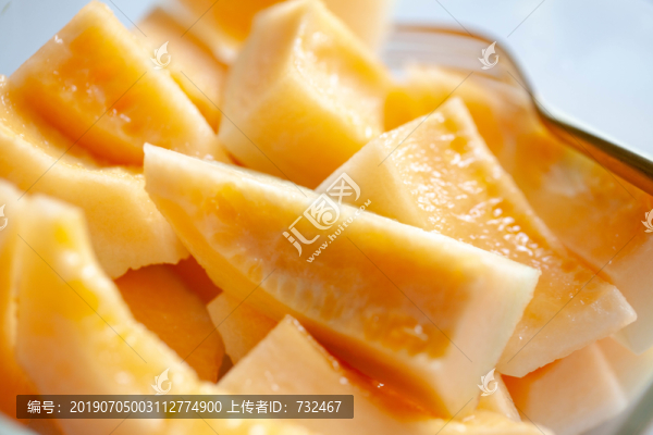 新鮮甜瓜特寫