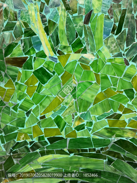 綠色瓷片拼花背景