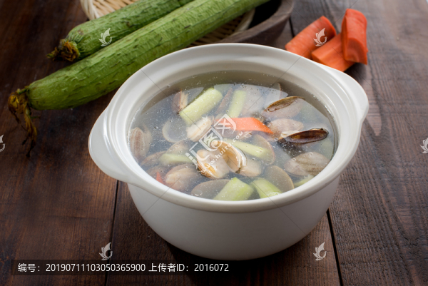 絲瓜花蛤湯