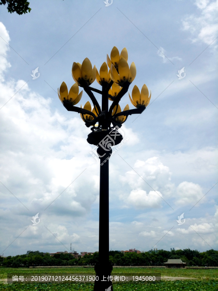 蓮花造型路燈