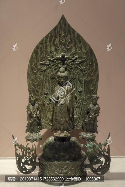 佛菩薩三尊銅造像