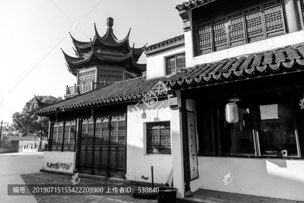 古鎮(zhèn)黑白照片