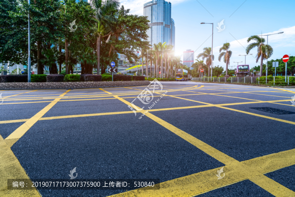 道路交通和城市建筑景觀