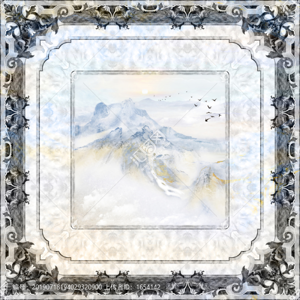 山水地拼花