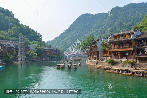 湖南湘西鳳凰古城夏日風(fēng)光