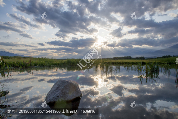 濕地夕陽