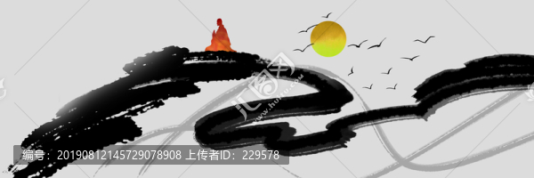 中式意境禪意水墨畫(huà)