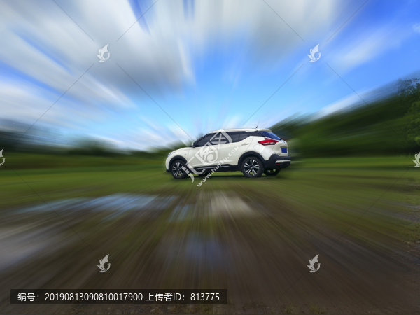 濕地云海車素材
