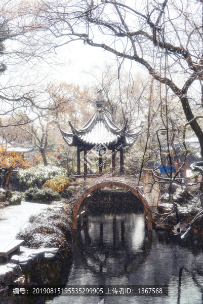 江南園林雪景
