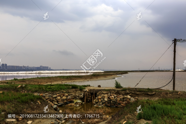 中國山西省運城市中國死海鹽湖風