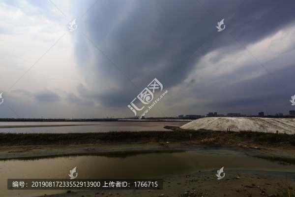 中國山西省運城市中國死海鹽湖風(fēng)