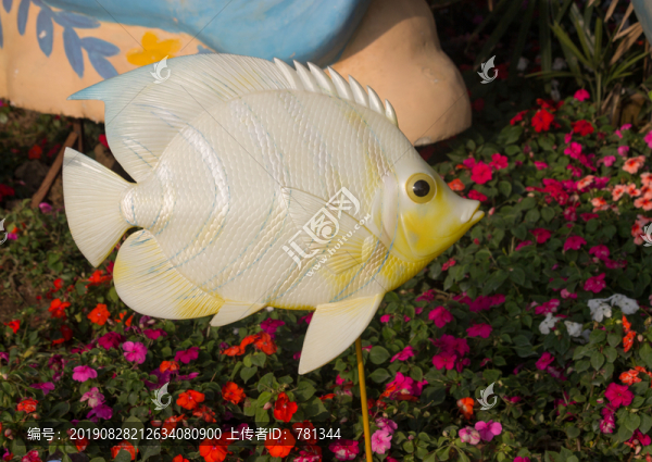 熱帶魚的雕塑