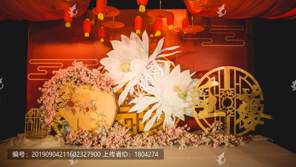 中式菊花婚禮效果圖