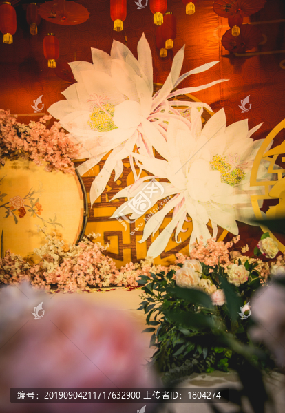 中式菊花婚禮效果圖