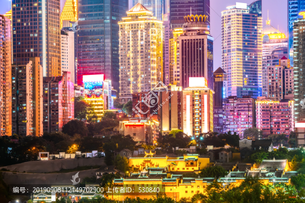 重慶局部建筑夜景