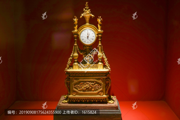 銅鍍金四柱八音水法座表