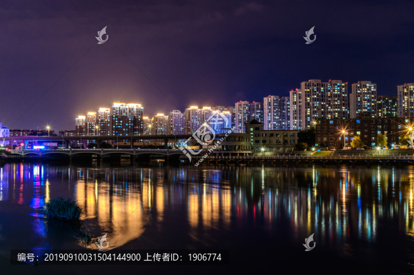 中國長春伊通河夜景