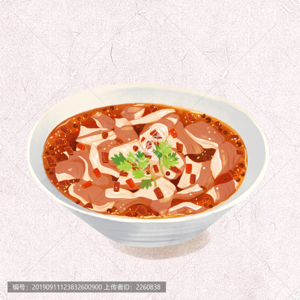 中華美食剁椒魚頭插畫
