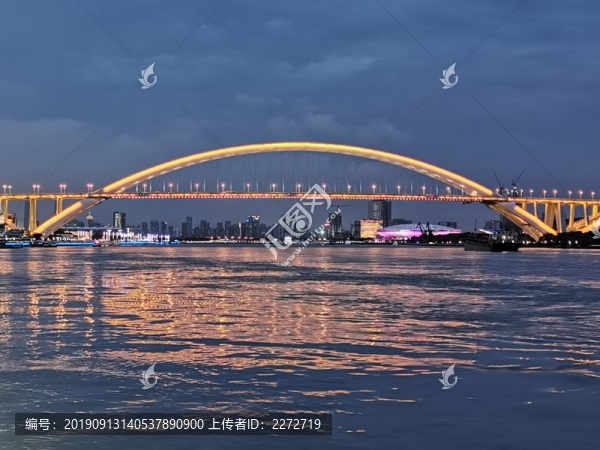 上海盧浦大橋夜景