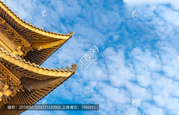 峨眉山廟宇的飛檐斗拱
